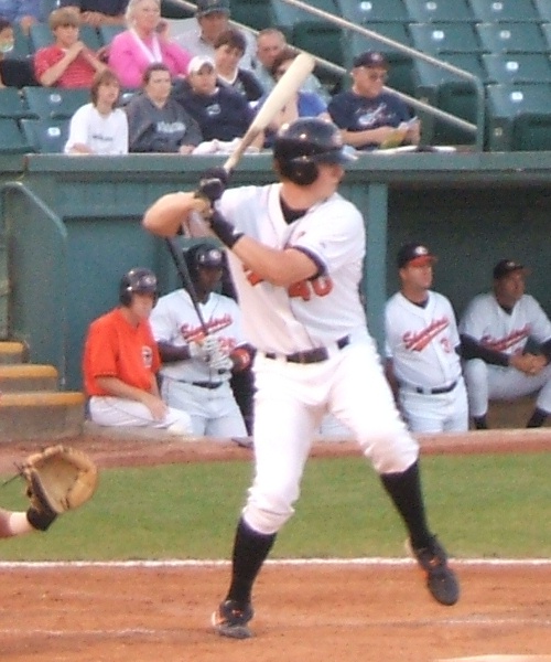 CJ Smith of the Shorebirds strides into a pitch in a June contest against Lakewood.